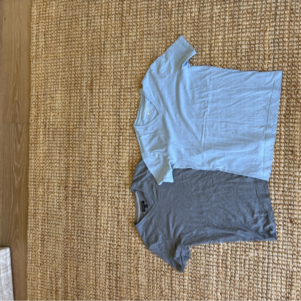 Men’s Blue and Heather Gray Banana Republic V-neck T-Shirts size medium